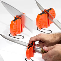 Pocket Hunting Knife Sharpener: Tungsten Carbide Ceramic Rod - For Camping and Outdoors