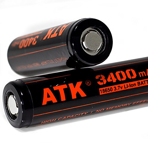 1pc , 2pcs, 3pcs ATK 3.7v 18650 2000mAh Li-ion Rechargeable Battery  | Highest Capacity 18650 Per Volume | For Vape Mod